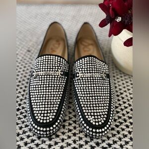 Sam Edelman Loraine Penny Loafer Glitz  Size 8 Rhinestone Bedazzled Bling